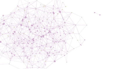 Abstract background with connected dots and lines. Network, technology, connection concept.