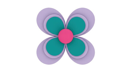 Isolated Abstract Flower