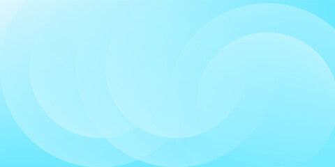 Minimalist banner background, pastel colorful, Light Blue gradations. Circle effect style geometric, abstract background. Vector Illustration