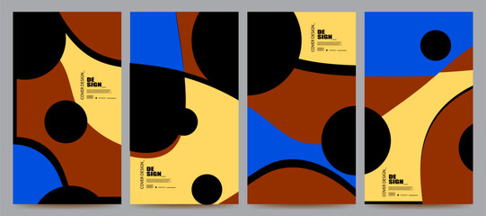 abstract trendy background set design template