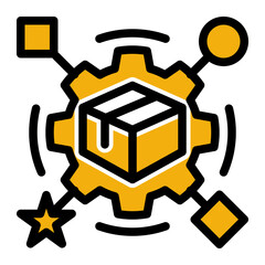 Workflow Development Icon Solid Color Lineal Style for Dynamic Business Operations.