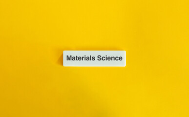 Materials Science Letter Tile on Yellow Background – Minimalist Concept Design