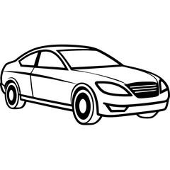 Car line art vector