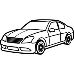 Car line art vector