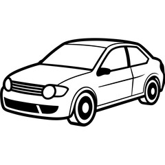 Car line art vector