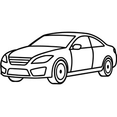 Car line art vector