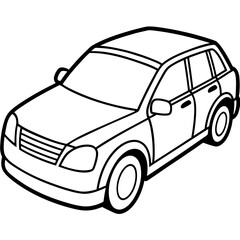 Car line art vector