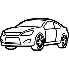 Car line art vector