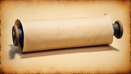 A blank ancient paper scroll with ample copy space for text, perfect for historical or vintage-themed projects, created with generative ai