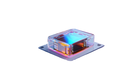Microfluidics chip set, Transparent background, PNG file