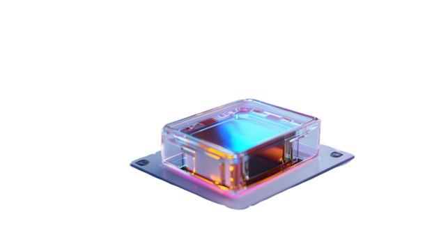 Microfluidics chip set, Transparent background, PNG file