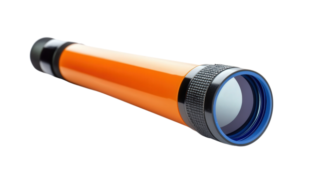 Mini telescope for educational use, Transparent background, PNG file