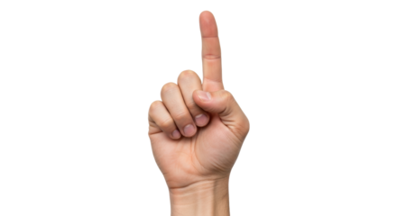 Isolated Hand Pointing Up
