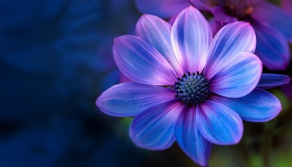 blue and purple flower