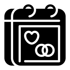 wedding day glyph icon
