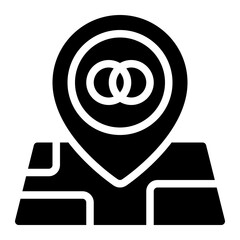 wedding location glyph icon