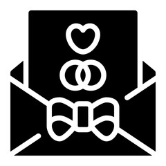 wedding invitation glyph icon