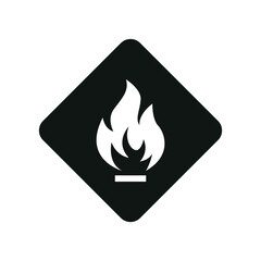 Vector Sign: Flammable Materials Warning Label