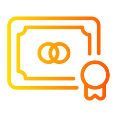 certificate gradient icon