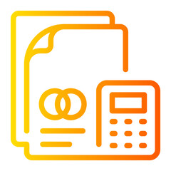 wedding cost gradient icon