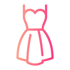 wedding dress gradient icon