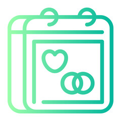 wedding day gradient icon