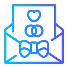 wedding invitation gradient icon