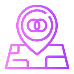 wedding location gradient icon
