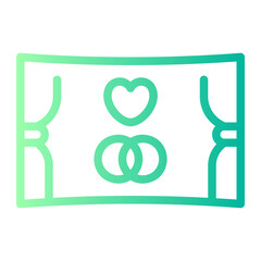 wedding video gradient icon