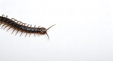 Obraz premium Centipete on white background