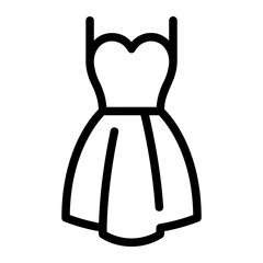 wedding dress line icon