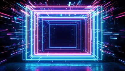 A dazzling display of colors and intricate designs in neon illumination.