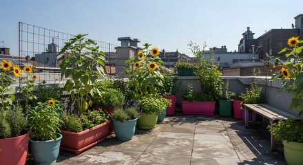 Obraz premium Rooftop garden