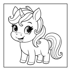 Fototapeta premium vector illustration of a coloring page