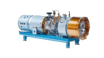 Miniature ion mobility spectrometer, Transparent background, PNG file