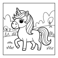 vector illustration of a coloring page