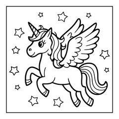 Obraz premium vector illustration of a coloring page