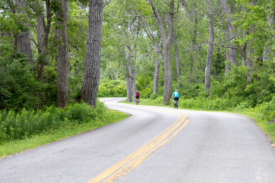 bicycle sharing the road on a summer day. cyclist enjoying the open road - Powered by Adobe