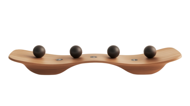 Modular balance board with difficulty settings, Transparent background, PNG file