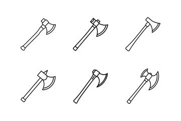 axe line art vector illustration