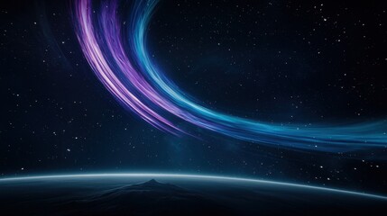 Celestial Moment of Solar Eruption Colliding with Distant Cosmic Background in Space