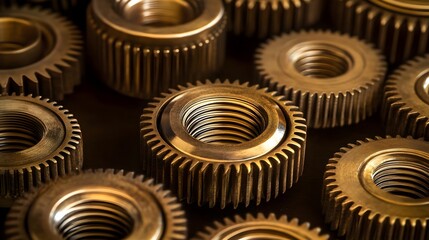 Gear, Gears, Cog, Golden Gears and Nuts