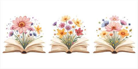 Antique Floral Bookplate Vintage Ex Libris Vector Art