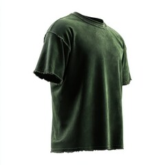 Blank Green Frayed T-Shirt