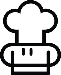 master chef with face vector art logo.