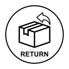 return parcel sign symbol icon vector