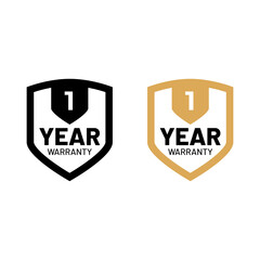 Modern Emblem Design for One Year Product Guarantee