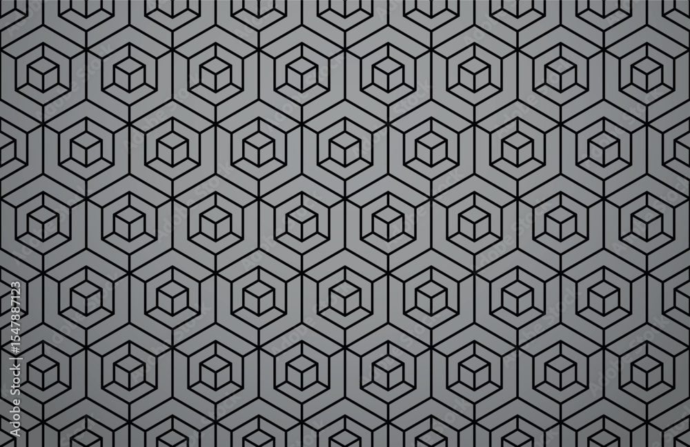 Aufkleber The geometric pattern with lines. Seamless vector background. Gray and black texture. Graphic modern pattern. Simple lattice graphic design