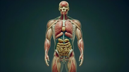 Human anatomy, Anatomy, Human body, Human Anatomy Muscular and Organ System Model