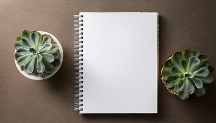 white spiral notebook mockup